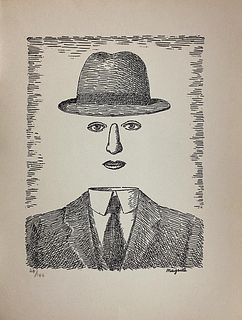 Rene Magritte (After) - Homme au chapeau