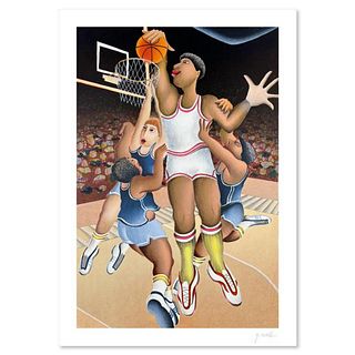 Yuval Mahler, "Basketball" Limited Edition Serigraph, Numbered and Hand Signed with Letter of Authenticity.