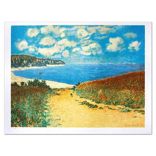 Claude Monet, "Chemin Dans Les Bles A Pourville" Limited Edition Lithograph with Certificate of Authenticity.