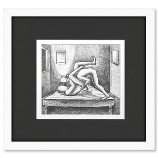 Mark Kostabi- Original Drawing on Paper "Luminous Engagment"