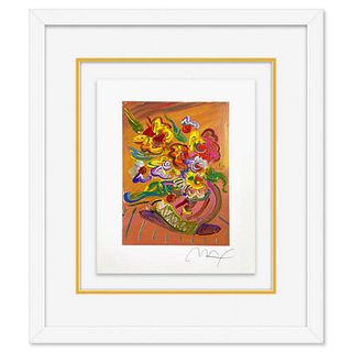 Peter Max, "Vase of Flowers XI" Framed Limited Edition Lithograph, Numbered and Hand Signed with Certificate of Authenticity