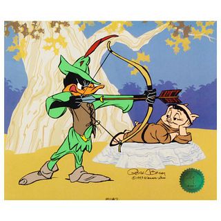 Robin Hood: Bow & Error Limited Edition Animation Cel with Hand Painted Color. Numbered and Hand Signed by Chuck Jones (1912-2002) with Certificate of