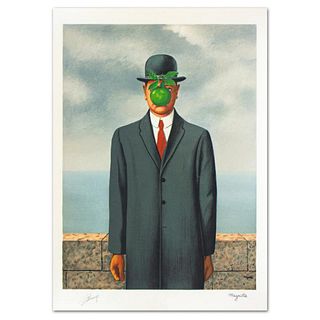 Rene Magritte (1898-1967), "Le Fils De L'homme" Limited Edition Lithograph with Certificate of Authenticity.