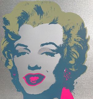 Andy Warhol- Silk Screen Print with Diamond Dust on it; Printed on Museum Board "Diamond Dust Marilyn"