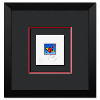 Peter Max, "Cosmic Saturn II" Framed Limited Edition Lithograph, Numbered and Hand Signed with Certificate of Authenticity.