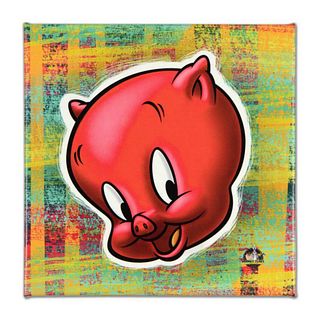 Looney Tunes, "Porky Pig" Numbered Limited Edition on Canvas with COA. This piece comes Gallery Wrapped.