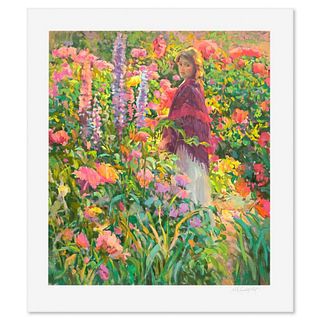 Don Hatfield, "Private Garden" Limited Edition Printer's Proof, Numbered and Hand Signed with Letter of Authenticity.