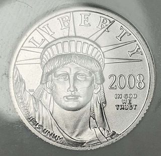 2008 American .9995 Platinum Eagle 1/4 ozt $25 NGC MS70