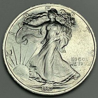 1987 Walking Liberty Design 1 ozt .999 Silver