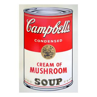Andy Warhol "Soup Can 11.53 (Cream of Mushroom)" Silk Screen Print from Sunday B Morning.
