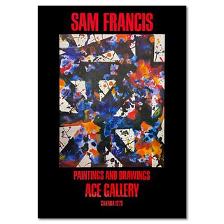 Sam Francis (1923-1994), "Paintings and Drawings" Vintage Poster (40.5" x 58") from 1979 with Letter of Authenticity.