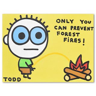 Todd Goldman, "Prevent Forest Fires" Original Acrylic Painting on Gallery Wrapped Canvas (48" x 36"), Hand Signed with Letter of Authenticity.
