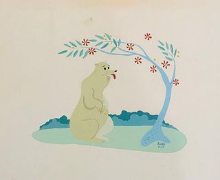 Bisno- Original painting on panel board "Bear"