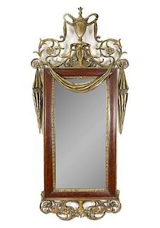 Italian Parcel Gilt Carved Wall Mirror, 19th C.