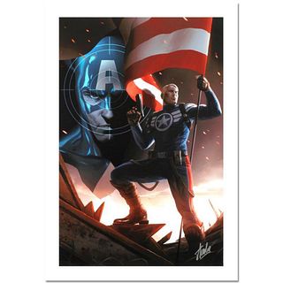 Stan Lee Signed, Marvel Comics "Captain America #617" Limited Edition Canvas, Numbered 10/10 with Certificate of Authenticity.