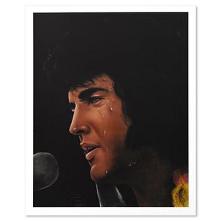 Sally Evans, "Elvis" Vintage Limited Edition Serigraph, Numbered and Hand Signed with Letter of Authenticity