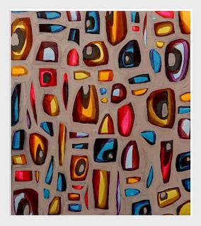 1960s FRENCH TEXTILE DESIGN WATERCOLOR RENDERING