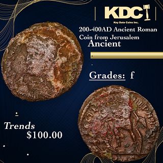 200-400AD Ancient Roman Coin from Jerusalem Ancient Grades f