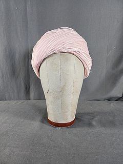 Vintage c1960 Schiaparelli Pink Tulle Toque Hat
