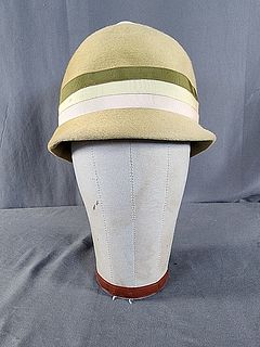 Vintage c1960 Domed Brushed Wool Hat by Mr. John