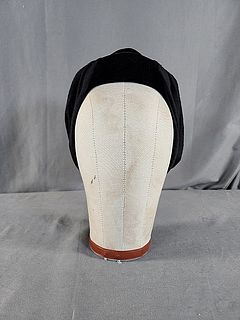 Vintage c1940 Black Jersey Hat/Snood by Cesare Canessa 