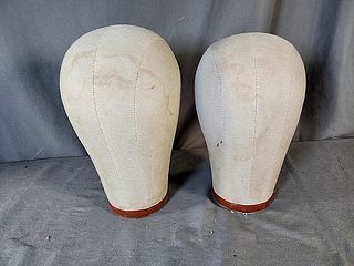 2 Vintage Head Forms for Hats/Wigs
