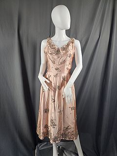 Vintage c1960s Pink Satin Dress