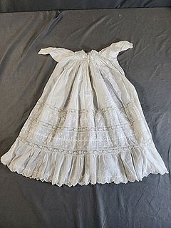 Antique c1880 Victorian Baby Gown 