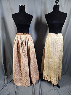 2 Antique Victorian Winter Petticoats
