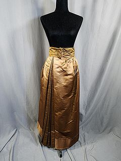 Antique Victorian Brown Skirt and Bodice Pieces