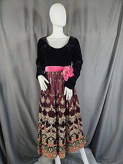 Vintage c1960 Heavily Embellished Evening Gown