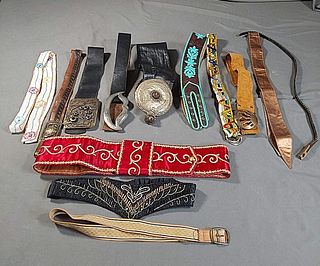 13 Vintage and Antique Belts c1920-1980
