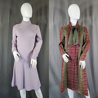 2 Vintage 1970s Dresses - Trigere and Bill Blass