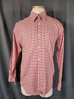 Retro Inspired Mens Checkered Dress Shirt 