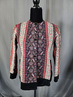 Antique c1880 Ladies Wool Paisley Jacket 