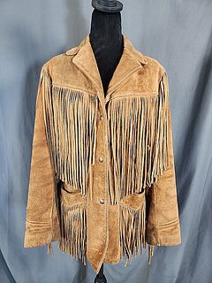 Vintage c1970 Ladies Suede Fringe Western Coat 
