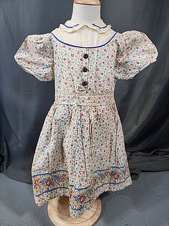 Vintage c1930 Feed Sack Print Girls Dress