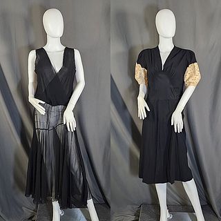2 Vintage Black Dresses