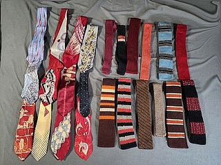 23 Vintage Mens Ties - Silk and Knit