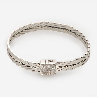  John Hardy Diamond Modern Chain Bracelet in Sterling