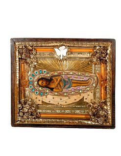 An Icon of Christ with Beaded Shroud, in Kiot.