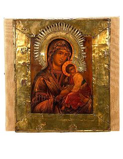 An Icon of the Virgin of the Passion.