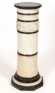 CONTINENTAL CARVED MARBLE PEDESTAL
