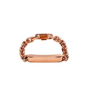Tiffany and Co. Curb Link I.D. Chain Bracelet 18k rose gold Size small