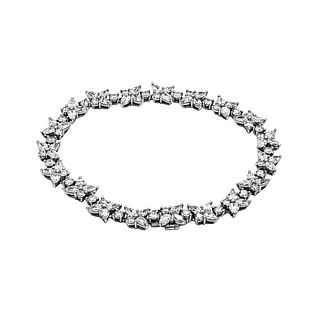 Tiffany Victoria Diamonds 5.33TCW Alternating Platinum Bracelet