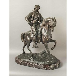 Antoine Barye Bronze, Arab On Horseback