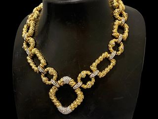 Van Cleef & Arpels 18K Yellow Gold Diamond Necklace