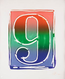 JASPER JOHNS (b. 1930) - 9, from Color Numeral Series