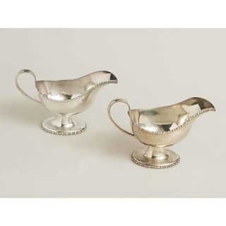 Two Sterling Sauce Boats