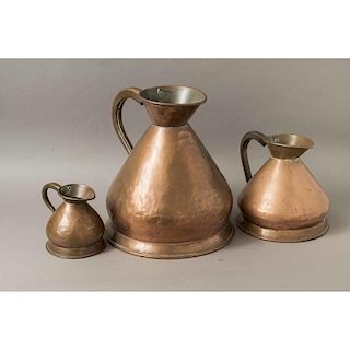 Three English Copper Pots